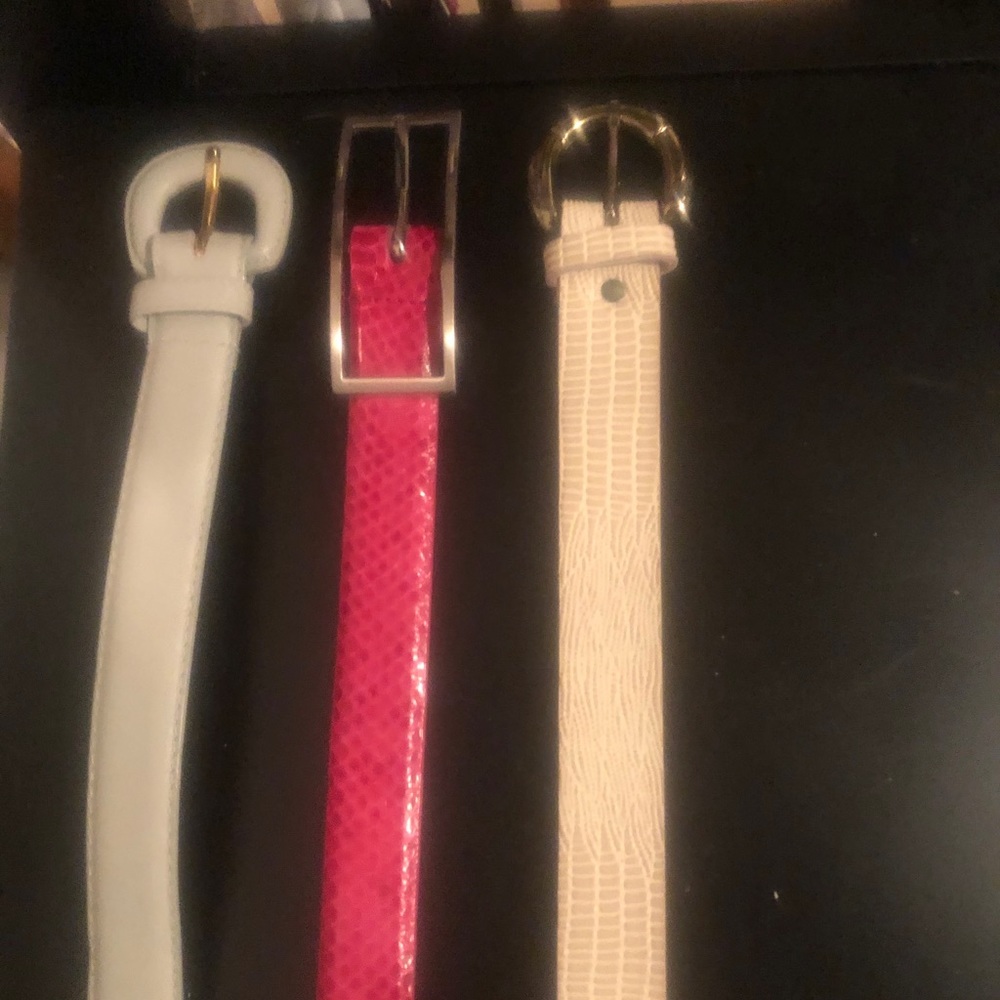 Lot of three leather belts